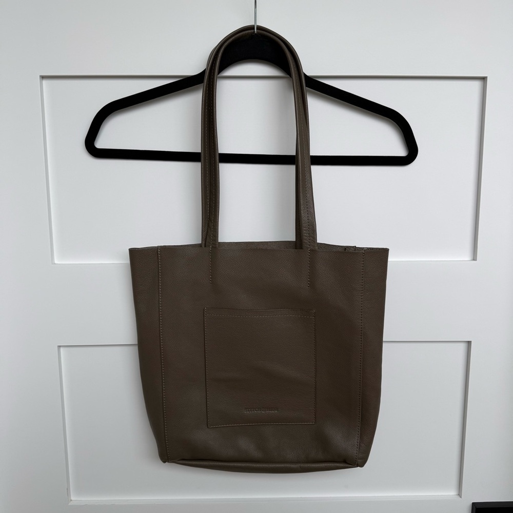 Stitch & Hide Leather Georgia Mini Tote Bag - Oak